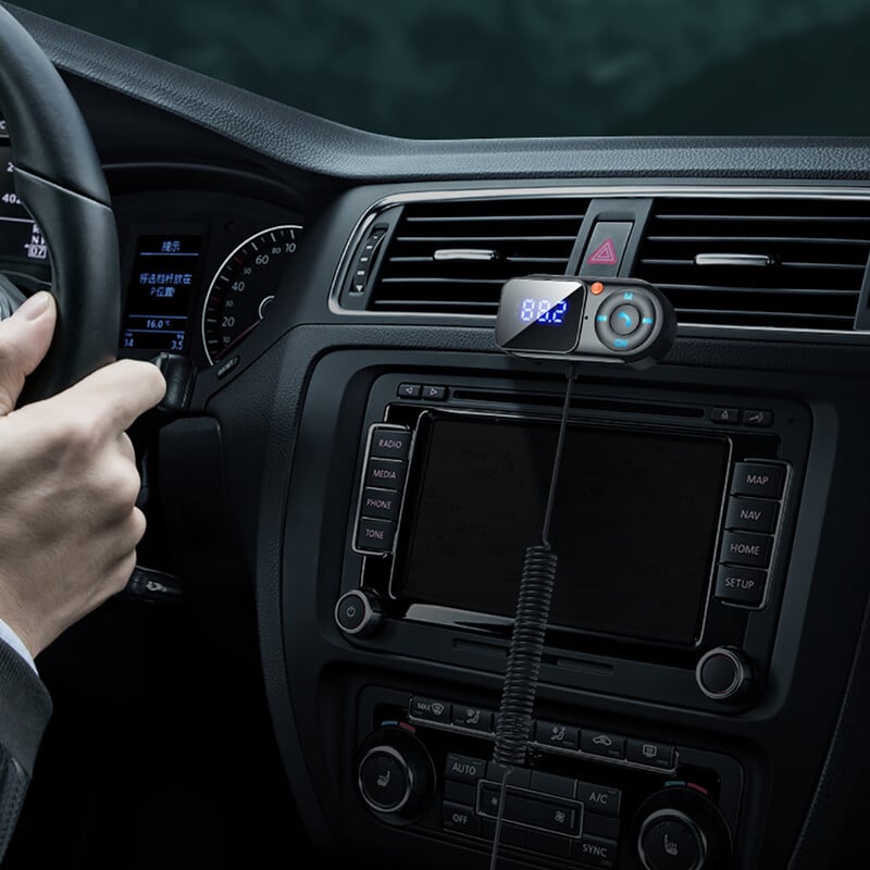 Transmițător FM fără fir Bluetooth 5.0 Player Mp3 pentru mașină Kit auto Mâini libere LCD Aux Audio Încărcare USB PD18W Accesorii auto Modulat FM