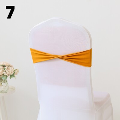 10PCS Spandex rastezljivi pojasovi za stolice Mašne Trake za stolice Elastične navlake za stolice Vezice Dekoracija za svadbenu svečanost Rođendanska zabava