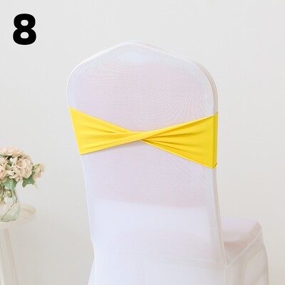 10PCS Spandex rastezljivi pojasovi za stolice Mašne Trake za stolice Elastične navlake za stolice Vezice Dekoracija za svadbenu svečanost Rođendanska zabava