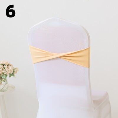 10PCS Spandex rastezljivi pojasovi za stolice Mašne Trake za stolice Elastične navlake za stolice Vezice Dekoracija za svadbenu svečanost Rođendanska zabava