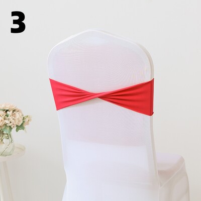 10PCS Spandex rastezljivi pojasovi za stolice Mašne Trake za stolice Elastične navlake za stolice Vezice Dekoracija za svadbenu svečanost Rođendanska zabava