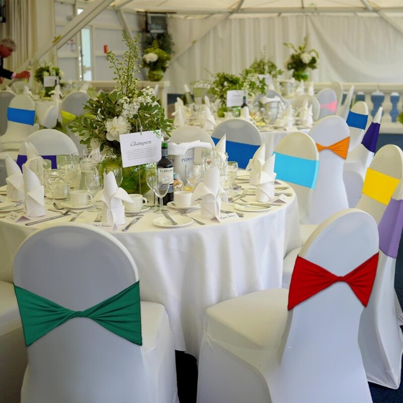 10PCS Spandex rastezljivi pojasovi za stolice Mašne Trake za stolice Elastične navlake za stolice Vezice Dekoracija za svadbenu svečanost Rođendanska zabava