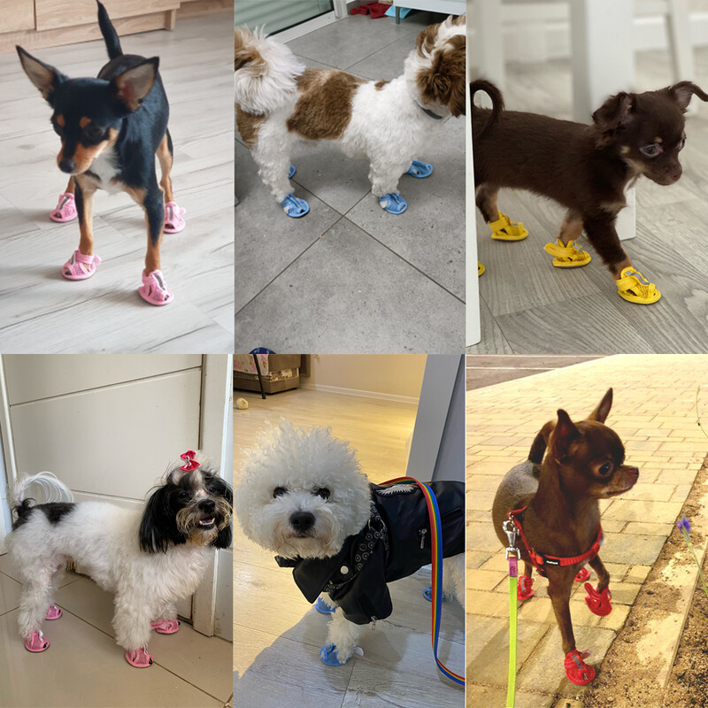 Ljetne cipele za pse za male pse Neklizajuće prozračne reflektirajuće sandale Čarape za ljubimce Tenisice Štene Chihuahua Yorkie Čizme za van