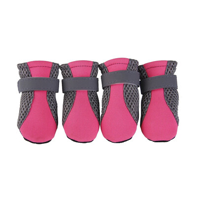 Pantofi respirabili pentru câini de companie, impermeabili, plimbări în aer liber, cu fundul moale, pantofi pentru animale de companie, cizme reflectorizante sigure pentru noapte pentru câini de talie mică, mijlocie