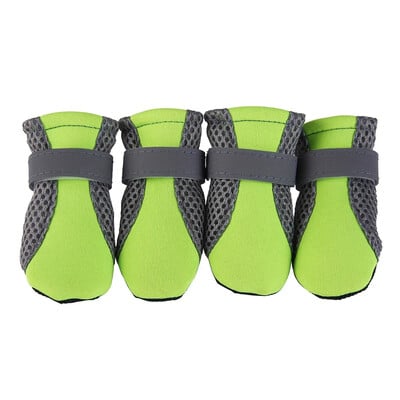 Pantofi respirabili pentru câini de companie, impermeabili, plimbări în aer liber, cu fundul moale, pantofi pentru animale de companie, cizme reflectorizante sigure pentru noapte pentru câini de talie mică, mijlocie