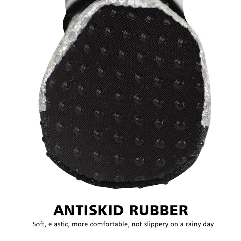 Pantofi respirabili pentru câini de companie, impermeabili, plimbări în aer liber, cu fundul moale, pantofi pentru animale de companie, cizme reflectorizante sigure pentru noapte pentru câini de talie mică, mijlocie