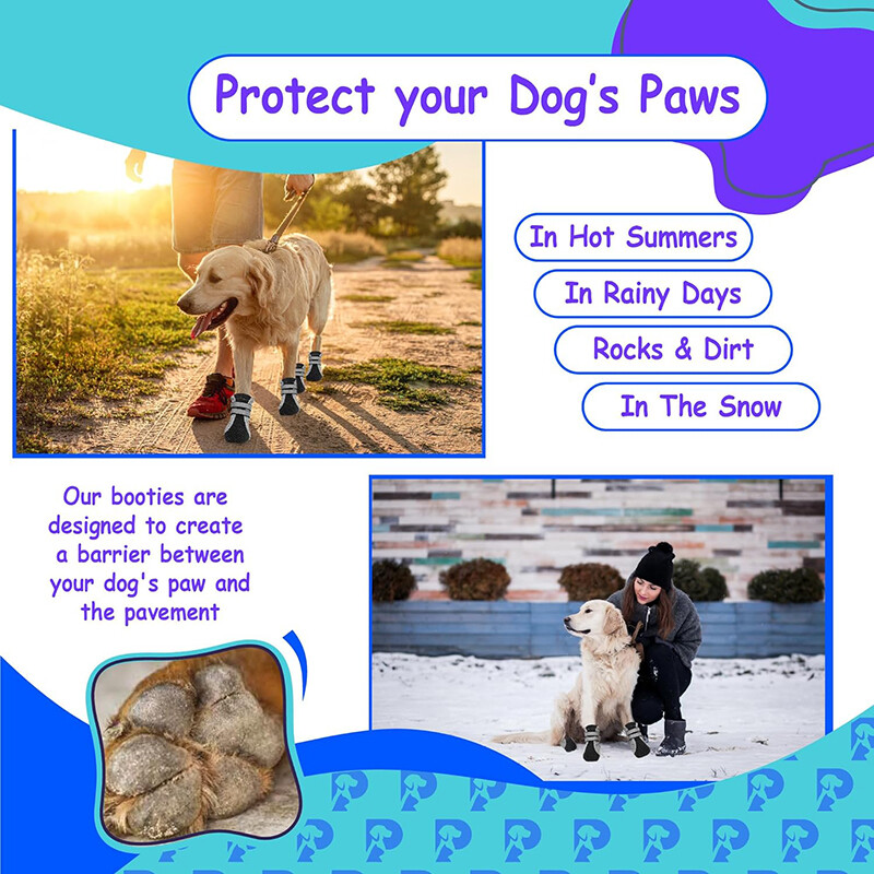 Pantofi respirabili pentru câini de companie, impermeabili, plimbări în aer liber, cu fundul moale, pantofi pentru animale de companie, cizme reflectorizante sigure pentru noapte pentru câini de talie mică, mijlocie