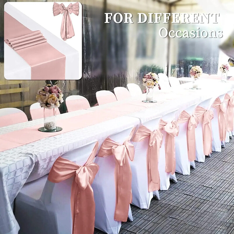 6 kom satenskih pojaseva za stolice Vezice Mašne Navlake za blagovaonske stolice za svadbene događaje Svečane zabave Dekoracija stolica za bankete