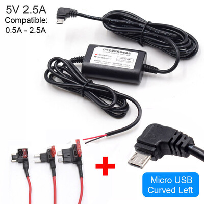 5V 2,5A Mini Micro Type C USB autós műszerfal kamera töltő adapter Hard Wire DVR Hardwire Kit XiaoMi 70Mai YI 360