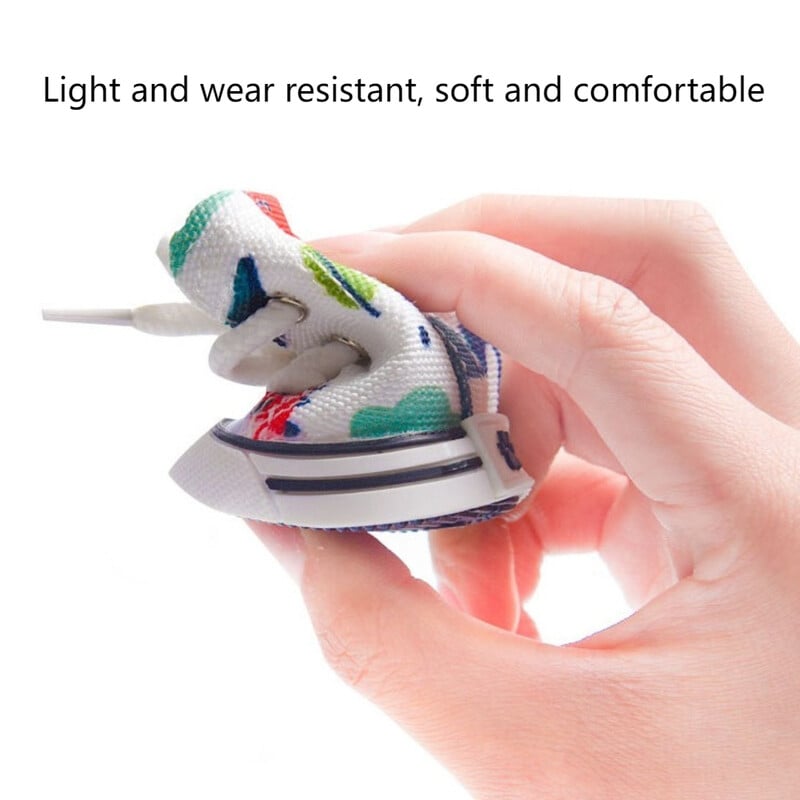 4 bucăți pantofi din pânză pentru câini, rezistenți la uzură, cizme antiderapante de modă pentru animale de companie, încălțăminte ocazională pentru cățeluși pantofi sport pentru câini de talie mică