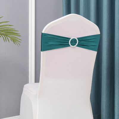 10 τμχ Μεταλλικό Spandex Chair Sashes Bands Stretch Chair Ties Φιόγκοι για Διακόσμηση καρέκλας εκδηλώσεων σε δεξίωση γάμου