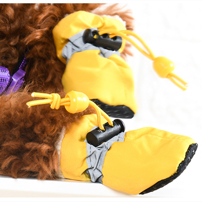 4 buc. pantofi pentru câini, în aer liber, anti-alunecare, cizme de ploaie, impermeabile, șosete pentru cățeluși, căldură, moale, respirabile, accesorii pentru animale de companie