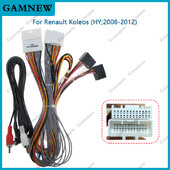 Προσαρμογέας καλωδίωσης καλωδίωσης 16 ακίδων αυτοκινήτου για Renault Koleos (HY;2008-2012) Ραδιόφωνο OEM με Μονάδα κεφαλής εγκατάστασης 6CDC