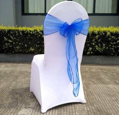 Organza Chair Sash με κρύσταλλο, λαμπερό παπιγιόν, διακόσμηση γάμου, πάρτι γενεθλίων, έκθεση ξενοδοχείου