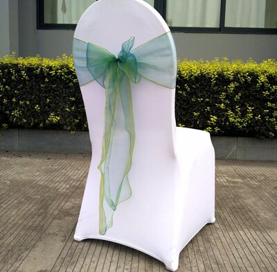 Organza Chair Sash με κρύσταλλο, λαμπερό παπιγιόν, διακόσμηση γάμου, πάρτι γενεθλίων, έκθεση ξενοδοχείου