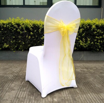 Organza Chair Sash με κρύσταλλο, λαμπερό παπιγιόν, διακόσμηση γάμου, πάρτι γενεθλίων, έκθεση ξενοδοχείου