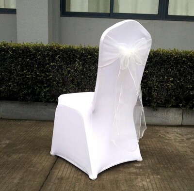 Organza Chair Sash με κρύσταλλο, λαμπερό παπιγιόν, διακόσμηση γάμου, πάρτι γενεθλίων, έκθεση ξενοδοχείου