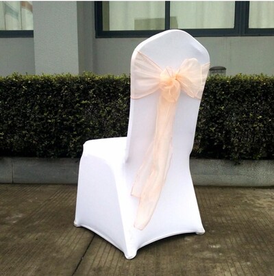 Organza Chair Sash με κρύσταλλο, λαμπερό παπιγιόν, διακόσμηση γάμου, πάρτι γενεθλίων, έκθεση ξενοδοχείου
