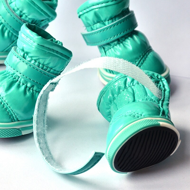 Vodootporne cipele za pse od 4 komada za male pse, zimske tople cipele za štene protiv klizanja, cipele za kućne ljubimce, čizme za snijeg, cipele za čivavu, yorkija