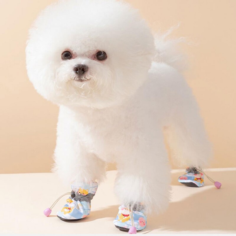 Koerakingad veojõu jaoks Libisemiskindlad koerasaapad Lemmikloomakingad Libisemisvastane tuulekindel disain Pehme vooder, armas väikesele Bichonile