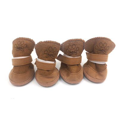 4 bucăți/set câini de companie pantofi de iarnă pantofi impermeabili pentru zăpadă șosete pantofi de cauciuc anti-alunecare pentru câini de talie mică încălțăminte cizme pentru câini