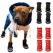 Zimske cipele za pse Vodootporne neklizajuće čizme za snijeg za male pse Obuća za kišu Vanjske tenisice za štene Dodaci za mopse 4kom/komplet