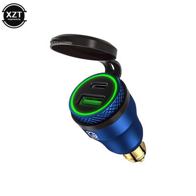 Φορτιστής USB αλουμινίου 30W PD Type-C QC 3.0 Προσαρμογέας Quick Charger Αδιάβροχος για Hella DIN Socket/ BMW Ducati Triumph μοτοσικλέτες