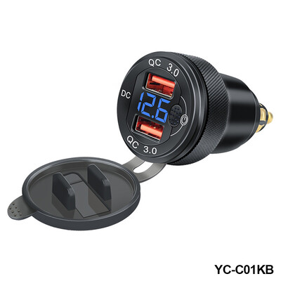 Adaptor de alimentare universal, impermeabil, 30W QC3.0 USB tip C PD, încărcător rapid, priză Hella DIN pentru motocicleta BMW Ducati Triumph