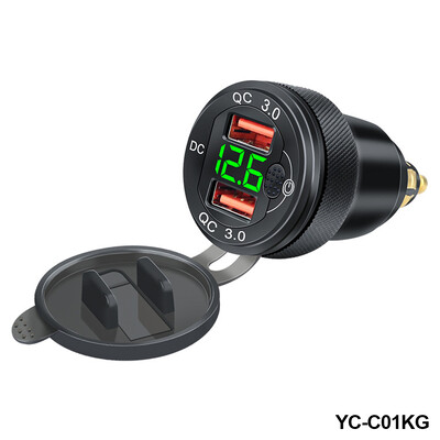 Adaptor de alimentare universal, impermeabil, 30W QC3.0 USB tip C PD, încărcător rapid, priză Hella DIN pentru motocicleta BMW Ducati Triumph