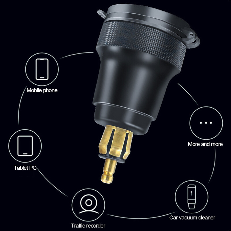 Adaptor de alimentare universal, impermeabil, 30W QC3.0 USB tip C PD, încărcător rapid, priză Hella DIN pentru motocicleta BMW Ducati Triumph
