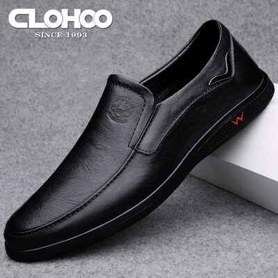 MARCA CLOHOO editie speciala doua straturi piele de vaca talpa cauciuc pantofi lucrati manual business casual pantofi piele barbati