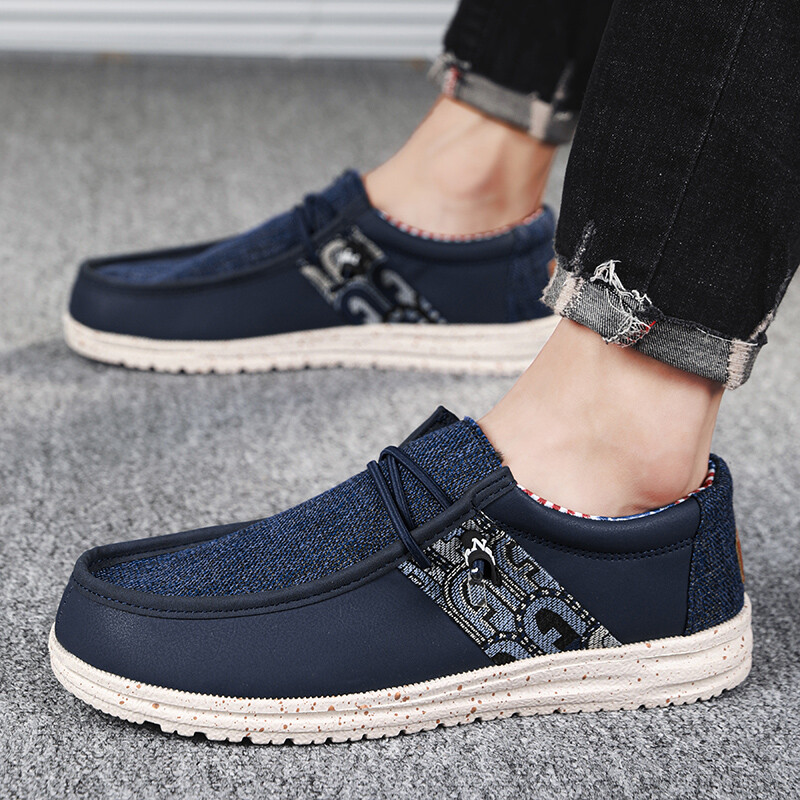 Ljetne muške platnene cipele za 2024. Espadrile Prozračne ležerne cipele Muške natikače Udobne ultralake Lazy cipele za čamac Velika veličina 48