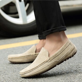 Suede Leather Ανδρικά Loafers Luxury 2024 Casual Παπούτσια για άντρες Χειροποίητα ανδρικά παπούτσια οδήγησης Slipon Ανδρικά παπούτσια μοκασίνια Zapatos