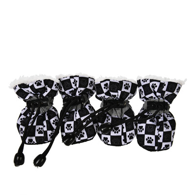 Παπούτσια σκύλου για μικρά σκυλιά Γάτα Χειμερινά αδιάβροχα fleece ζεστά μποτάκια Αντιολισθητικά ρυθμιζόμενα ανακλαστικά παπούτσια για κουτάβι Chihuahua Yorkies