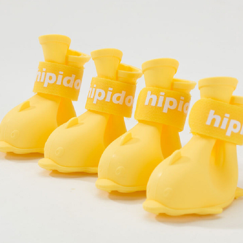 SUPREPET Cizme de ploaie pentru animale de companie Pantofi impermeabili pentru câini de vară pentru câini de talie mică Cizme din silicon anti-murdare Sandale antiderapante pentru animale de companie Set de 4