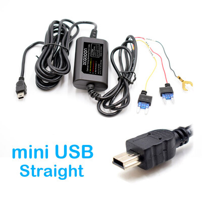 CarDash Cam Wire DVR Hardwire Cable Kit Video Recorder 12V-24V la 5V 2.5A Mini Micro Type-C USB Charger Line Auto Dashcam Camera