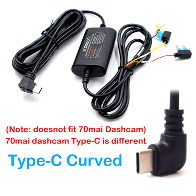 CarDash Cam Wire DVR Hardwire Cable Kit Video Recorder 12V-24V la 5V 2.5A Mini Micro Type-C USB Charger Line Auto Dashcam Camera
