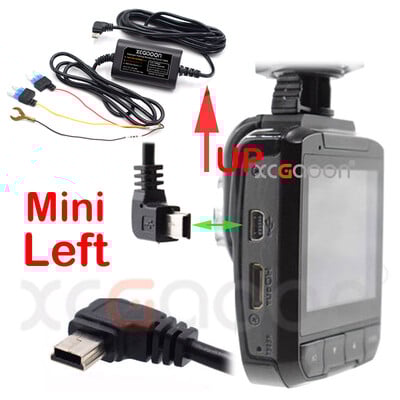 CarDash Cam Wire DVR Hardwire Cable Kit Video Recorder 12V-24V la 5V 2.5A Mini Micro Type-C USB Charger Line Auto Dashcam Camera