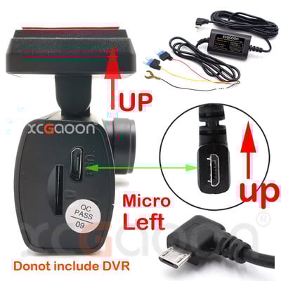 CarDash Cam Wire DVR Hardwire Cable Kit Video Recorder 12V-24V la 5V 2.5A Mini Micro Type-C USB Charger Line Auto Dashcam Camera
