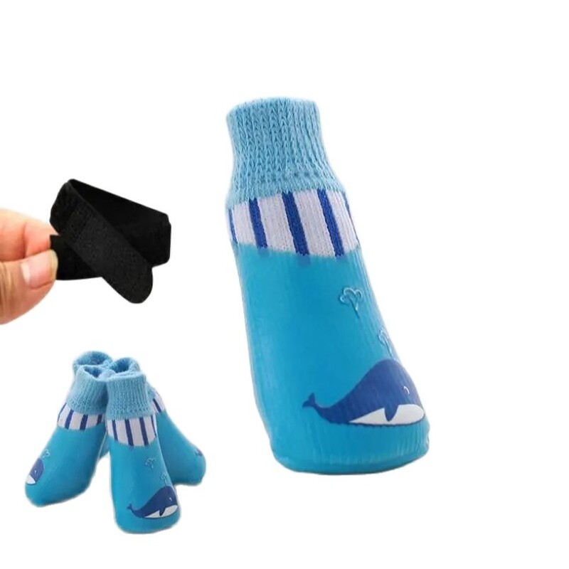 Väikeste koerte lemmikloomasokid karbis 4 tk/komplekt Veekindlad kutsikakingad Sügis-/talvised lemmikloomasokid koertele kutsikad