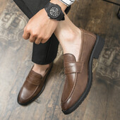 2024. aasta uus BritishStyle vabaajakleit Nahast kingad Klassikalised nahast ComfyDrive’i paadikingad Moodsad meeste püksid Klassikalised