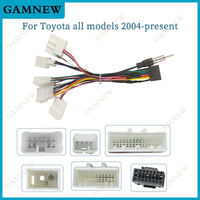 Cablajul adaptor radio auto 16PIN pentru cablul de alimentare audio Toyota Cabl de sârmă de cap