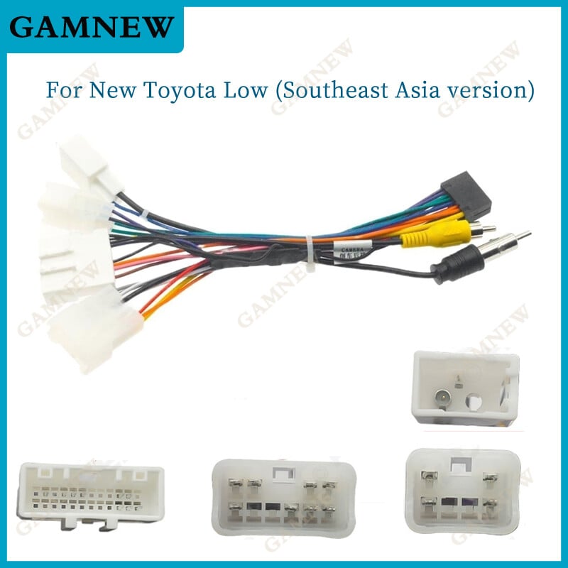 Cablajul adaptor radio auto 16PIN pentru cablul de alimentare audio Toyota Cabl de sârmă de cap