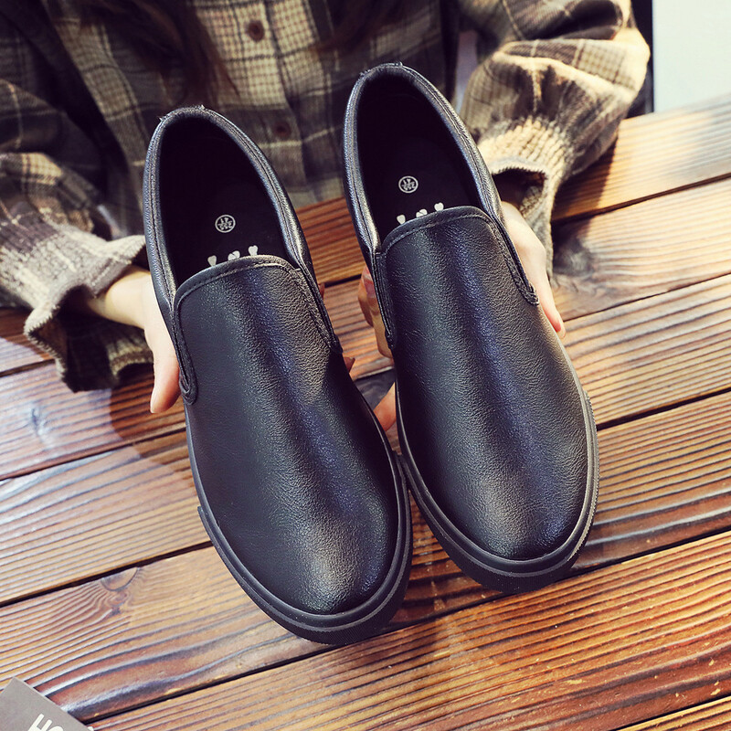 Crne vodootporne mikrofibre, muške, ženske cipele za slobodno vrijeme, s ravnim dnom, mekim potplatom, mokasine, tenisice otporne na habanje, muške cipele