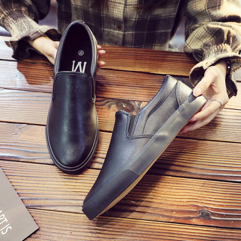 Crne vodootporne mikrofibre, muške, ženske cipele za slobodno vrijeme, s ravnim dnom, mekim potplatom, mokasine, tenisice otporne na habanje, muške cipele