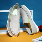 plus siz Prozračne ležerne platnene natikače Udobne natikače s natikačama Mekane natikače s pennyjem za muškarce Lagane cipele za vožnju čamcem