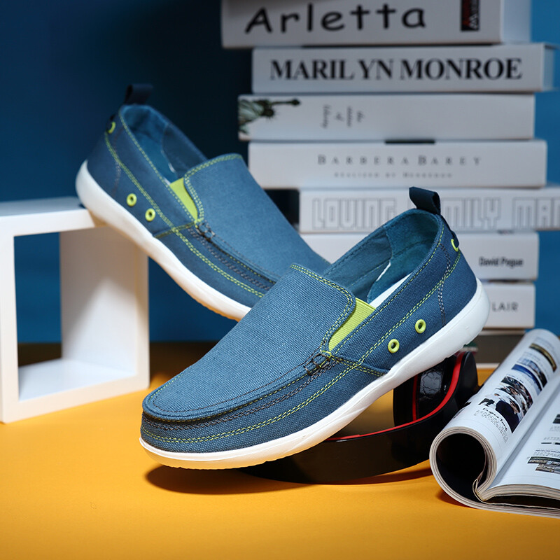 plus siz Prozračne ležerne platnene natikače Udobne natikače s natikačama Mekane natikače s pennyjem za muškarce Lagane cipele za vožnju čamcem