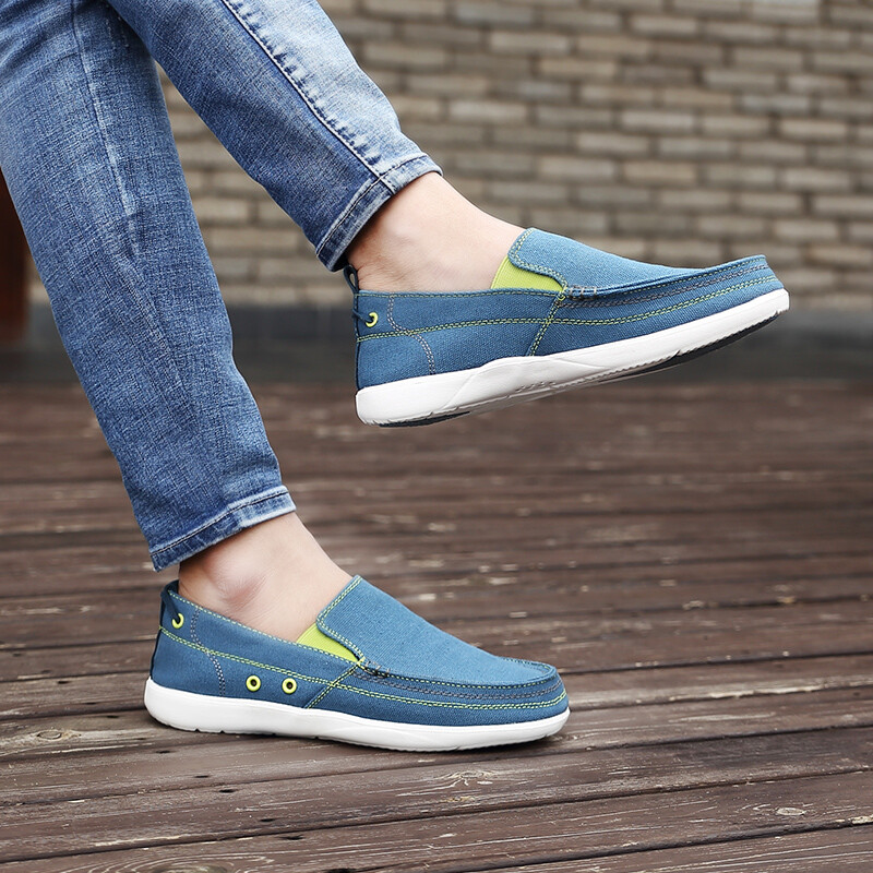 plus siz Prozračne ležerne platnene natikače Udobne natikače s natikačama Mekane natikače s pennyjem za muškarce Lagane cipele za vožnju čamcem