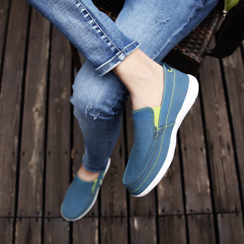 plus siz Prozračne ležerne platnene natikače Udobne natikače s natikačama Mekane natikače s pennyjem za muškarce Lagane cipele za vožnju čamcem