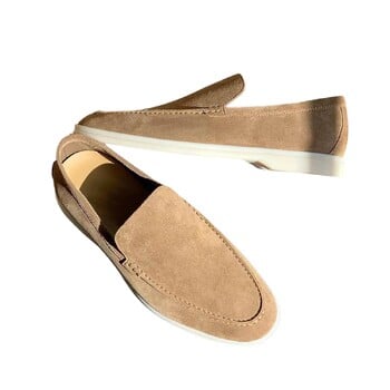 Νέα Loafer Ανδρικά Παπούτσια Casual Flat παπούτσια Υψηλής ποιότητας PU Loafers Fashion Ανδρικά Solid Slip-On Party Στρογγυλή κεφαλή πάνινα παπούτσια με χοντρή σόλα